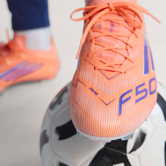Adidas F50 Elite FG Football Boots (Beam Orange/Lucid Blue/White)
