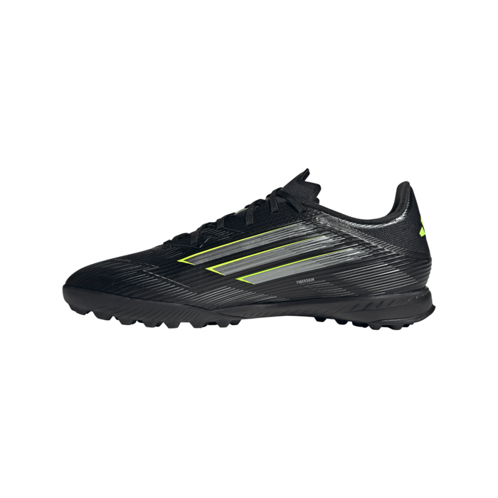 Adidas F50 League Turf Boots (Black/Iron Met./Lucid Lemon)
