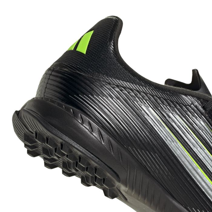 Adidas F50 League Turf Boots (Black/Iron Met./Lucid Lemon)