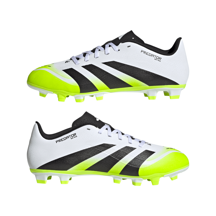 Adidas Predator Club FG/MG Boots (White/Black/Lucid Lemon)