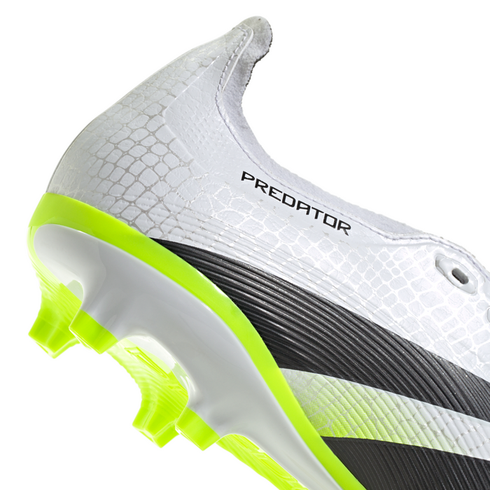 Adidas Predator League Fold-Over Tongue FG/MG Boots (White/Black/Lucid Lemon)