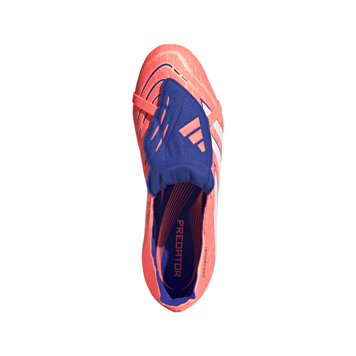 Adidas Predator League Fold-Over Tongue FG/MG Football Boots (Beam Orange/Lucid Blue/White)