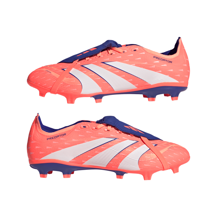 Adidas Predator League Fold-Over Tongue FG/MG Football Boots (Beam Orange/Lucid Blue/White)