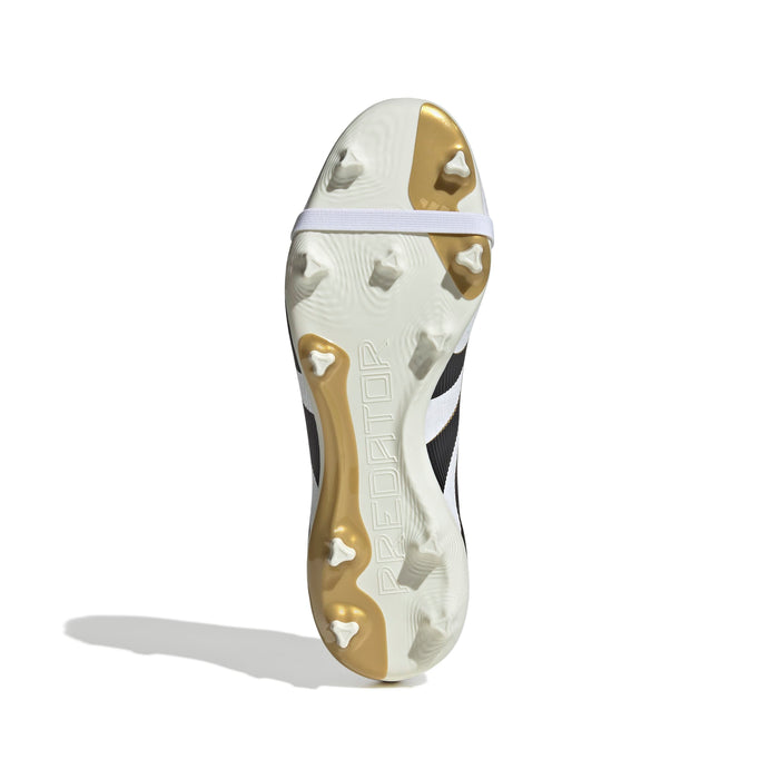Adidas Predator League Fold-Over Tongue FG Football Boots (White/Core Black/Gold Metallic)