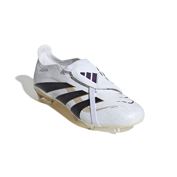Adidas Predator League Fold-Over Tongue FG Football Boots (White/Core Black/Gold Metallic)