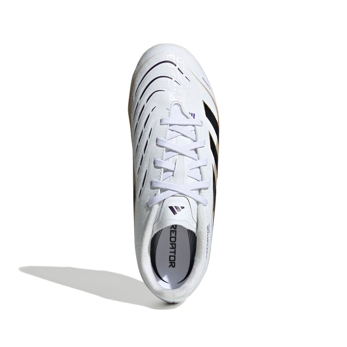 Adidas Predator League FG/MG Jnr Football Boots (White/Core Black/Gold Metallic)