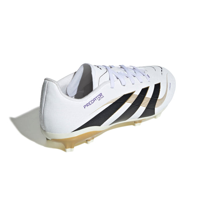 Adidas Predator League FG/MG Jnr Football Boots (White/Core Black/Gold Metallic)