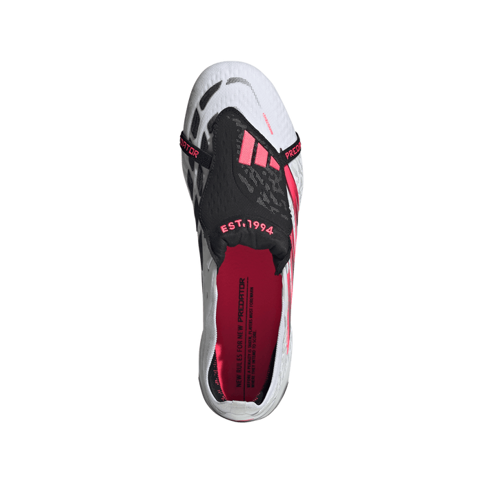 Adidas Predator Elite Fold-Over Tongue FG Football Boots (White/Solar Turbo/Core Black)