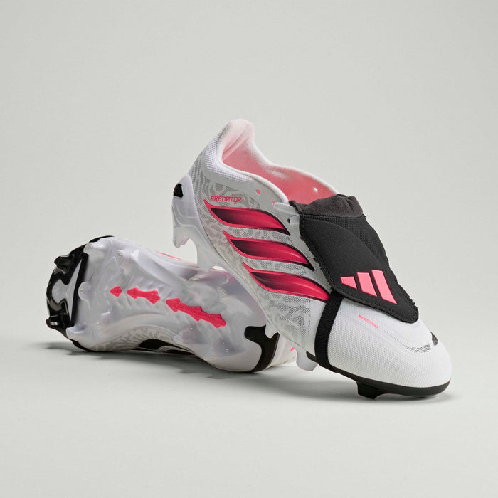 Adidas Predator League Fold-Over Tongue FG Football Boots (White/Solar Turbo/Core Black)