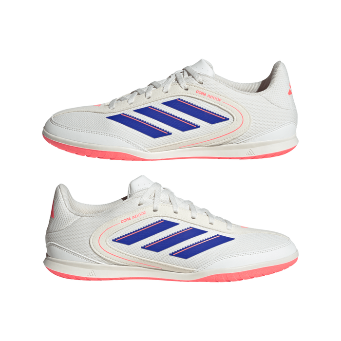 Adidas Copa Indoor Court Shoes (Off White/Lucid Blue/Coral)