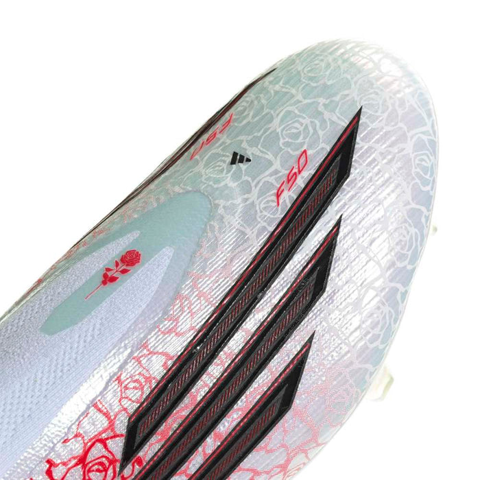 Adidas F50 Lamine Yamal Elite Laceless FG Football Boots (Cloud White/Core Black/Lucid Red)