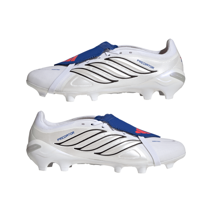 Adidas Predator League Fold-Over Tongue FG Football Boots (Cloud White/Zero Metallic/Royal Blue)