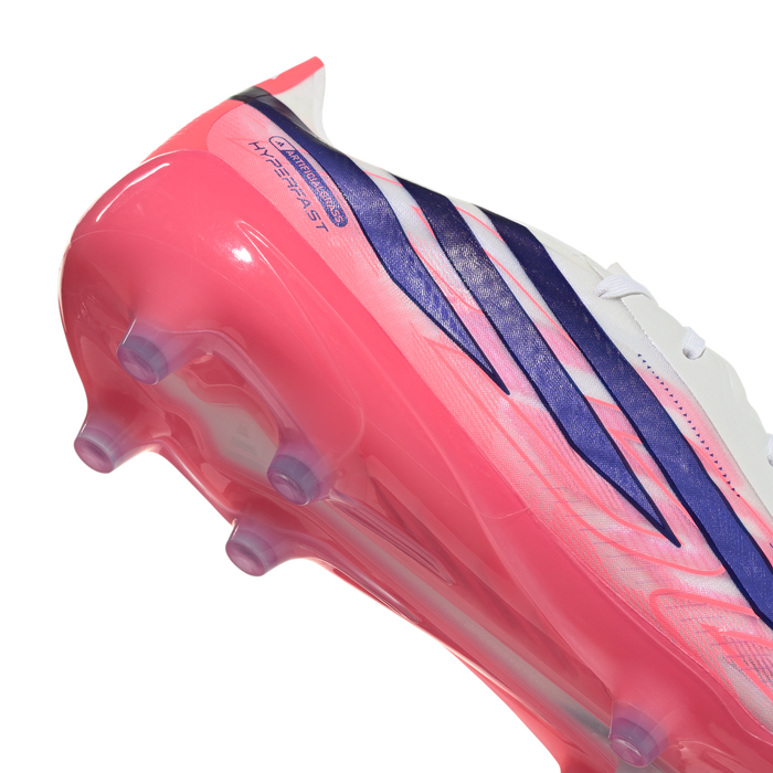 Adidas F50 Hyperfast Pro AG Football Boots (White/Solar Purple/Solar Turbo)
