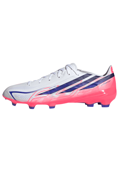 Adidas F50 Hyperfast League FG Football Boots (White / Solar Purple / Solar Turbo)