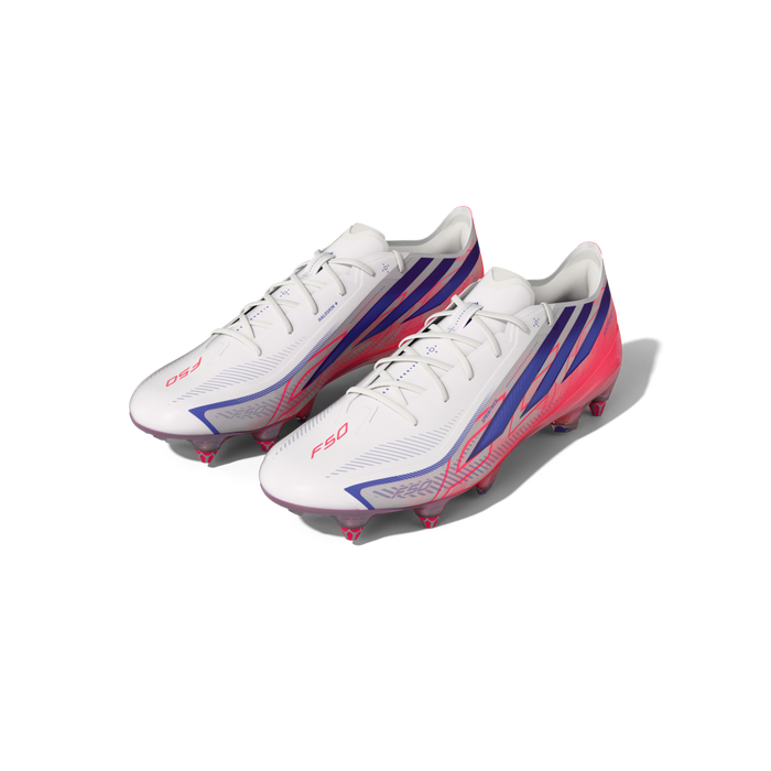 Adidas F50 Hyperfast Elite SG Football Boots (White/Solar Purple/Solar Turbo)