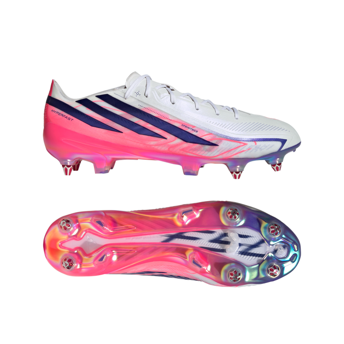 Adidas F50 Hyperfast Elite SG Football Boots (White/Solar Purple/Solar Turbo)
