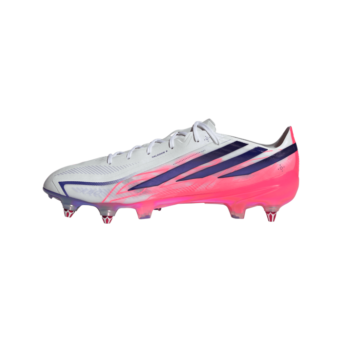 Adidas F50 Hyperfast Elite SG Football Boots (White/Solar Purple/Solar Turbo)