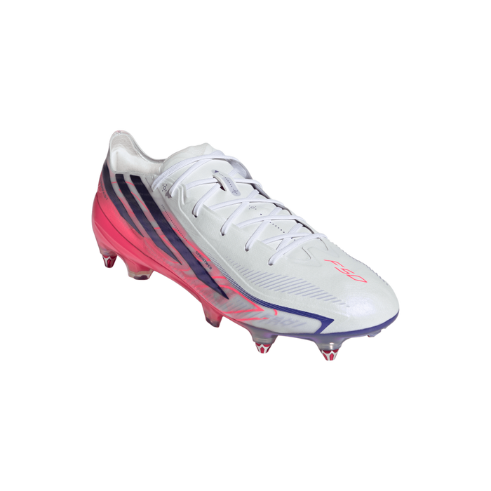 Adidas F50 Hyperfast Elite SG Football Boots (White/Solar Purple/Solar Turbo)