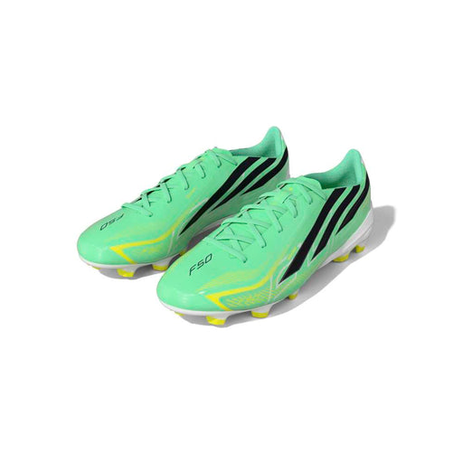 adidas F50 Hyperfast League FG football boot in Pulse Mint, Night Navy and Solar Lemon
