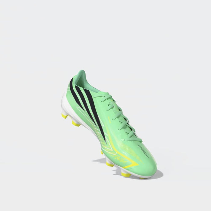 adidas F50 Hyperfast League FG football boot in Pulse Mint, Night Navy and Solar Lemon