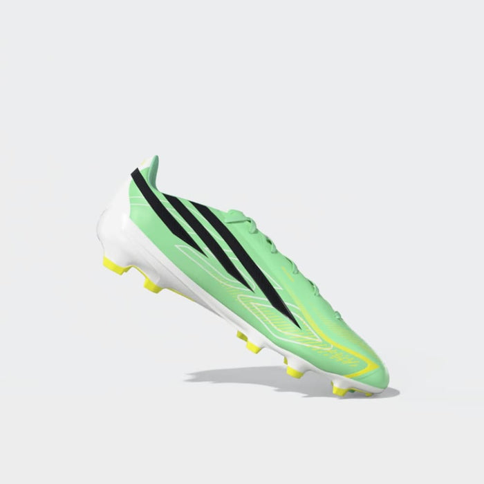 adidas F50 Hyperfast League FG football boot in Pulse Mint, Night Navy and Solar Lemon