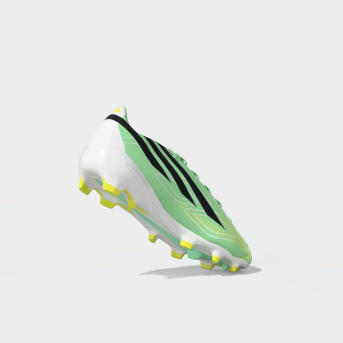 adidas F50 Hyperfast League FG football boot in Pulse Mint, Night Navy and Solar Lemon