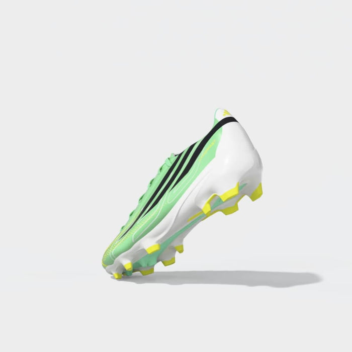 adidas F50 Hyperfast League FG football boot in Pulse Mint, Night Navy and Solar Lemon