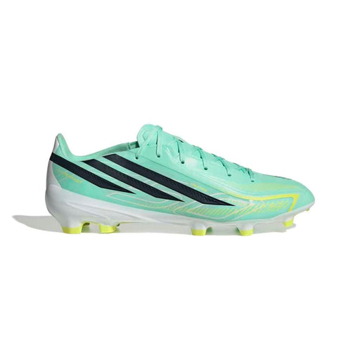 adidas F50 Hyperfast League FG football boot in Pulse Mint, Night Navy and Solar Lemon