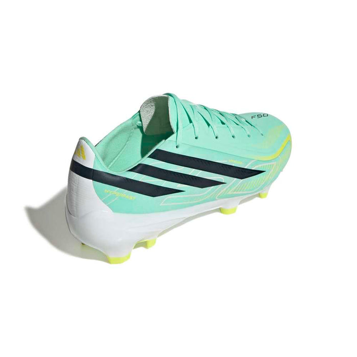 adidas F50 Hyperfast League FG football boot in Pulse Mint, Night Navy and Solar Lemon