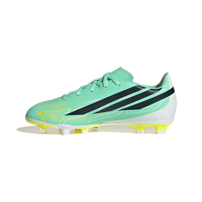 Adidas F50 Hyperfast Club FG/MG Junior Football Boots (Pulse Mint/Night Navy/Solar Lemon)