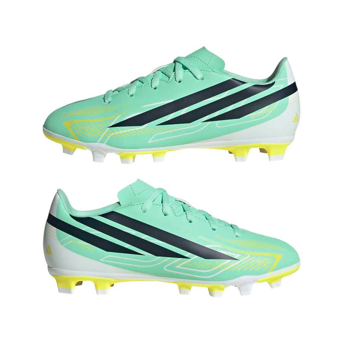 Adidas F50 Hyperfast Club FG/MG Junior Football Boots (Pulse Mint/Night Navy/Solar Lemon)