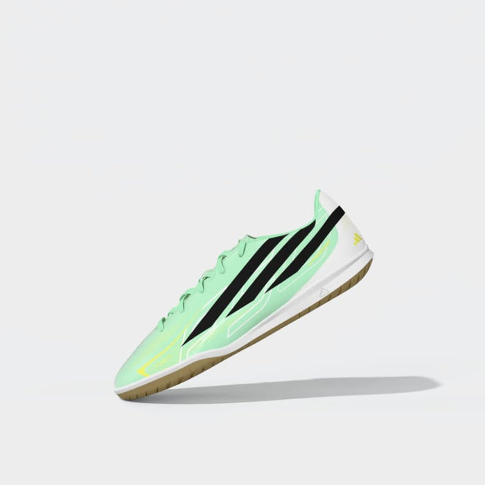 Adidas F50 Hyperfast Club Indoor Junior Football Shoes (Pulse Mint/Night Navy/Solar Lemon)