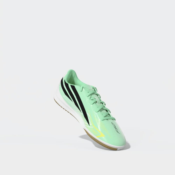 Adidas F50 Hyperfast Club Indoor Junior Football Shoes (Pulse Mint/Night Navy/Solar Lemon)
