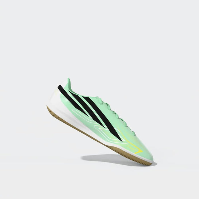 Adidas F50 Hyperfast Club Indoor Junior Football Shoes (Pulse Mint/Night Navy/Solar Lemon)
