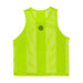 Ultra-soft breathable mesh bib available yellow, green, orange and red. One size fits most kids aged 9-12.