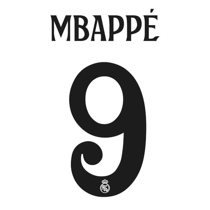 Real Madrid Home Print 24/25 (Adult) - MBAPPE 9