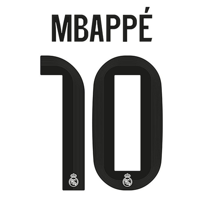 Real Madrid Home Print 25/26 (Adult) - MBAPPE 10