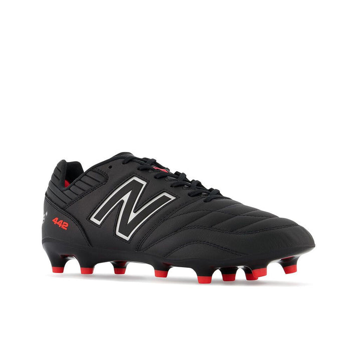 New Balance 442 V2 Pro D FG Football Boot (Black/White/Red)