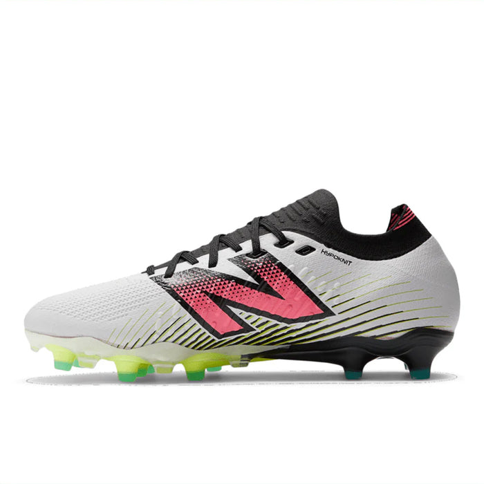 New Balance Tekela Pro Low FG Football Boots (White/Black/Fluro Yellow)