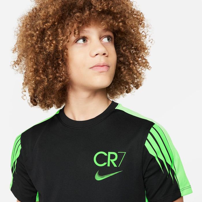 Nike Youth CR7 Dri-FIT Academy 23 Football Top (Black/Green Strike)