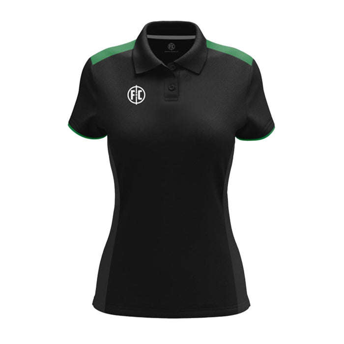 FC Gunner Polo Womens - Black/Emerald