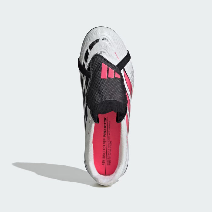 Adidas Predator League Fold-Over Tongue FG Jnr Football Boots (White/Solar Turbo/Core Black)
