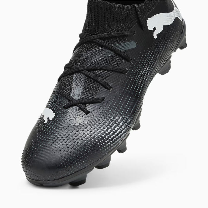 Puma Future 7 Match FG/AG Jnr Football Boots (Black/White)