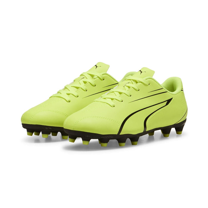 Puma Vitoria FG/AG Jnr Football Boots (Electric Lime/Black)