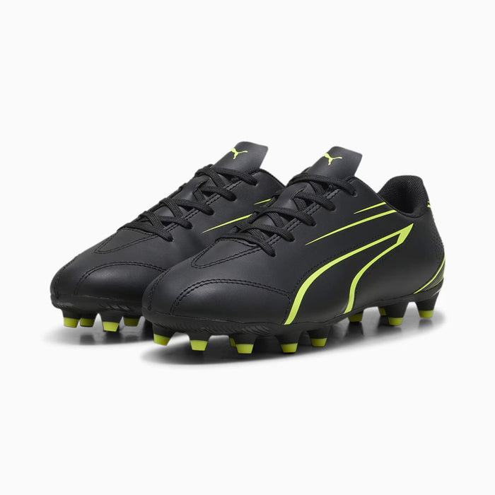Puma Vitoria Jnr FG/AG Football Boots (Black/Electric Lime)