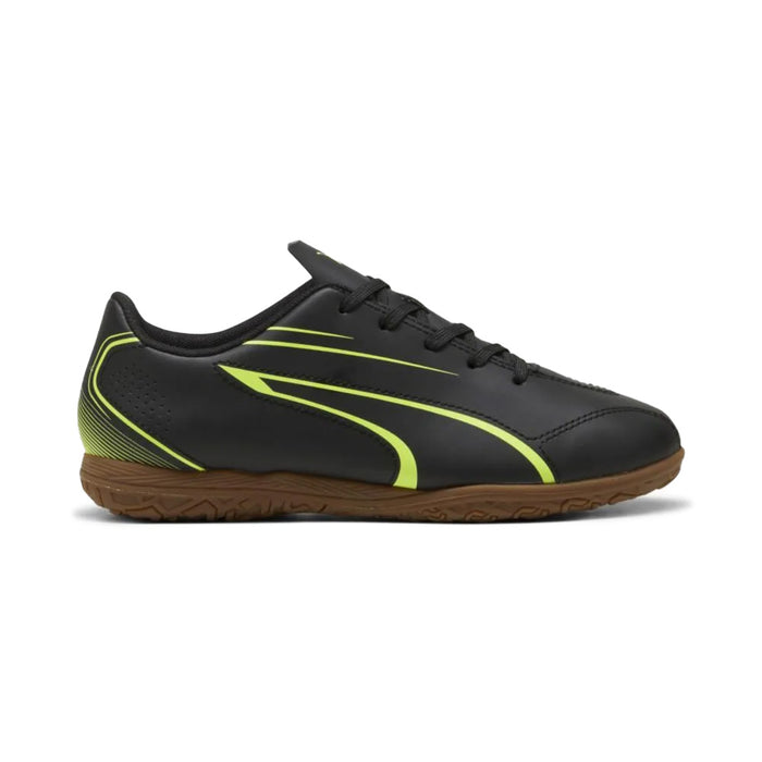 Puma Vitoria Jnr IT Indoor Football Shoes (Black/Electric Lime)