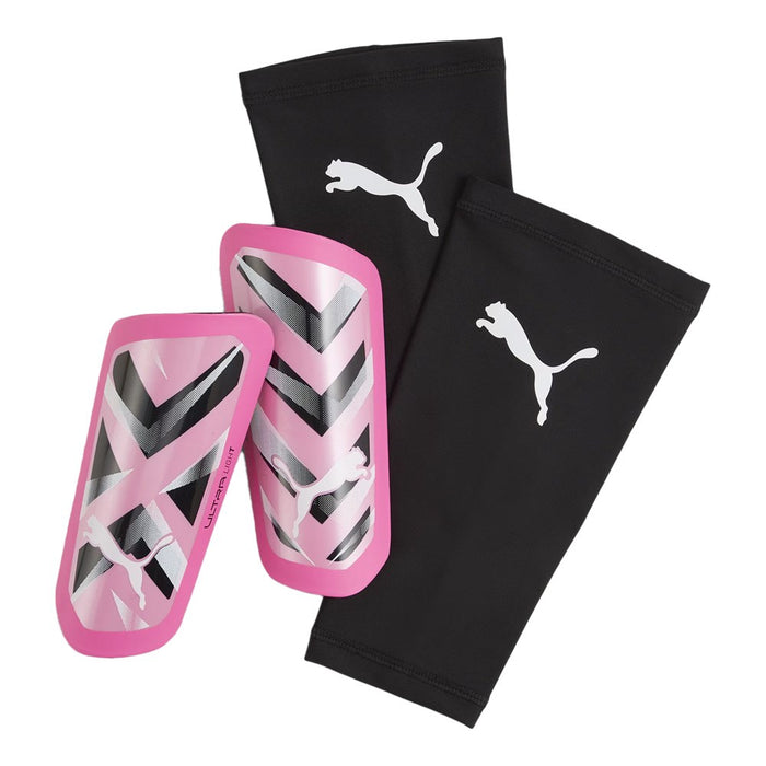 Puma Ultra Light Sleeve Shinguards (Poison Pink/White/Black)