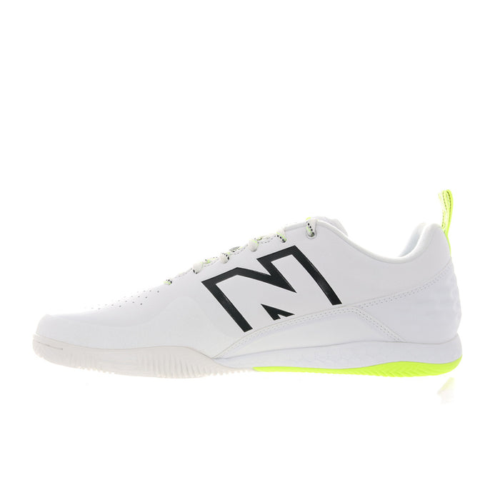 New Balance Audazo V6 Pro IN Football Shoes (White/Fluro Yellow/Black)