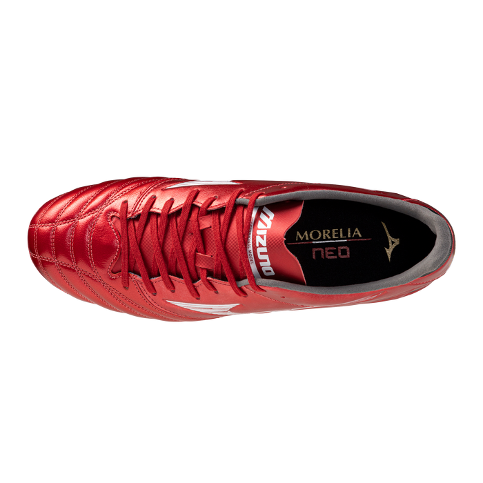 Mizuno Morelia Neo IV Pro FG Football Boots (Red/White/Black)