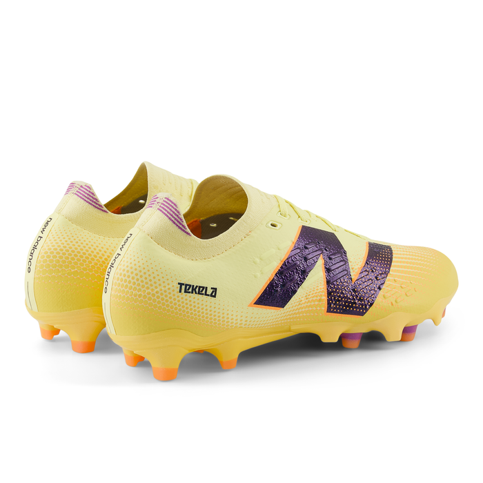 New Balance Tekela Pro Low Laced V4+ FG Football Boots (Parchment/Clementine/Passion Fruit)